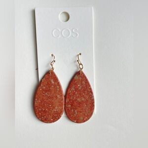 COS Orange Teardrop Earrings